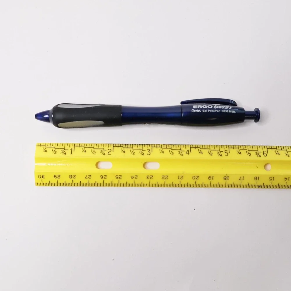 Pentel ErgoTwist Ball Point Pen BK99 Medium Blue Ink Ergonomic Grip Twist Action